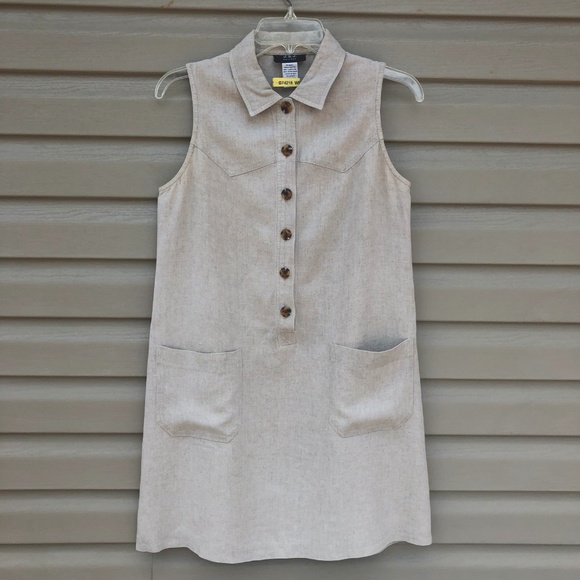 JSG Petities Sleeveless Oatmeal Dress 6P - Picture 2 of 8